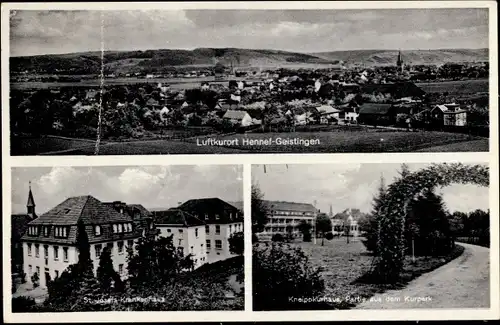 Ak Hennef Geistingen, St. Josefs Krankenhaus, Kneippkurhaus, Park