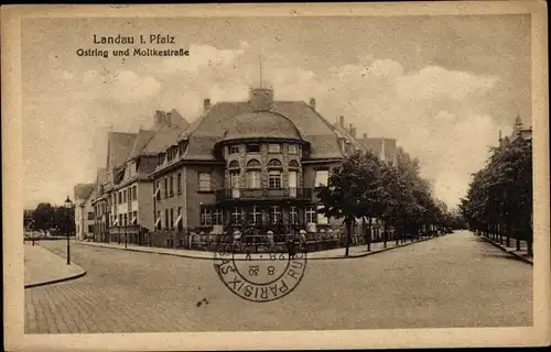 Ak Landau in der Pfalz, Ostring u. Moltkestraße