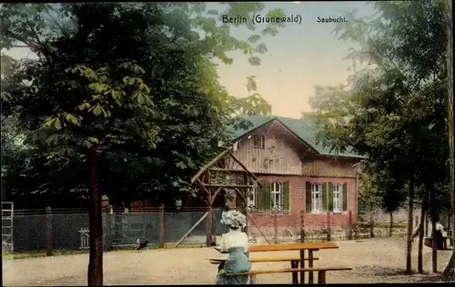 Ak Berlin Wilmersdorf Grunewald, Gasthaus Saubucht