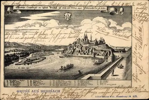 Künstler Ak Breisach am Oberrhein, Historische Ansicht