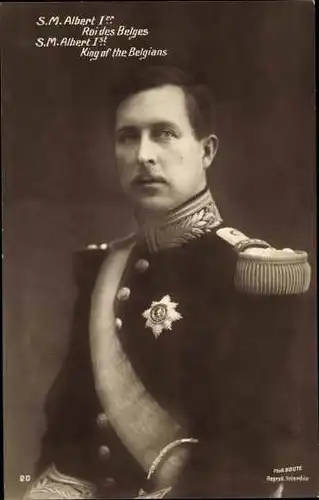 Ak König Albert I. von Belgien in Uniform
