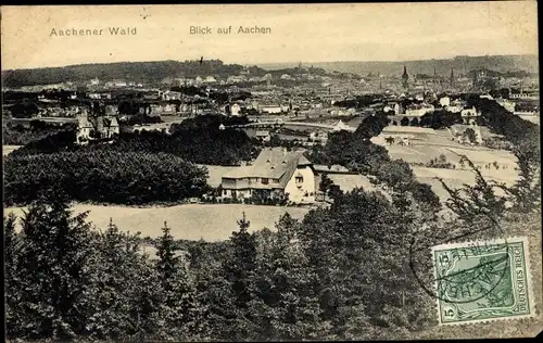 Ak Aachen, Blick auf die Stadt u. Aachener Wald