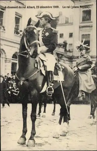 Ak König Albert I. von Belgien, Avenement le 23 décembre 1909, Place Royale