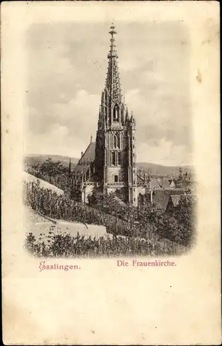 Ak Esslingen am Neckar, Frauenkirche, Pliensaubrücke, Turm