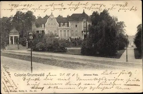 Ak Berlin Wilmersdorf Grunewald, Johannaplatz