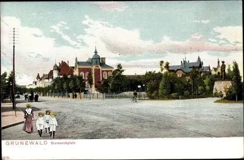 Ak Berlin Wilmersdorf Grunewald, Bismarckplatz