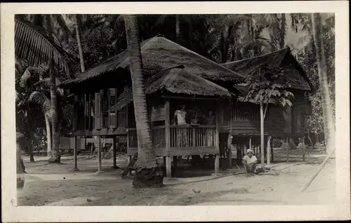 Foto Ak Singapur, Stelzenhaus