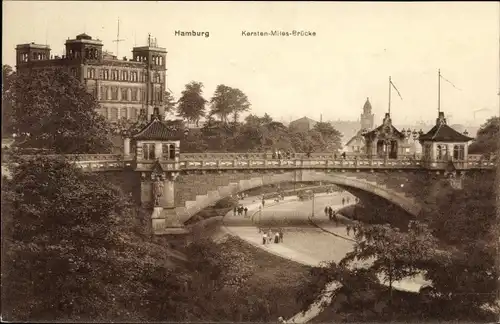 Ak Hamburg St. Pauli, Kertsen Miles Brücke