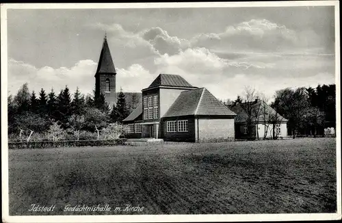 Ak Idstedt in Schleswig Holstein, Gedächtnishalle m. Kirche