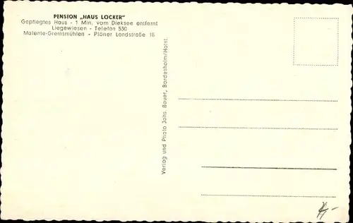 Ak Malente in Ostholstein, Pension Haus Locker