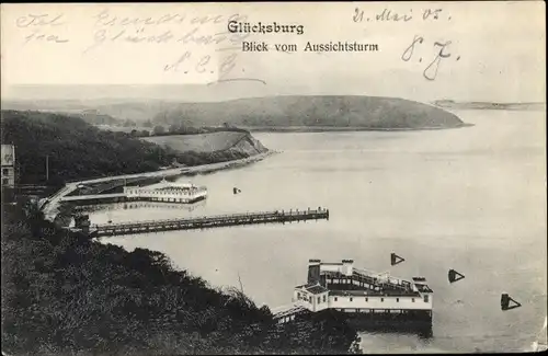 Ak Glücksburg an der Ostsee, Blick vom Aussichtsturm