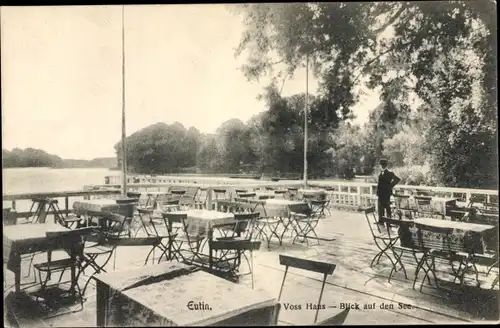 Ak Eutin in Ostholstein, Voss Haus, Blick auf den See