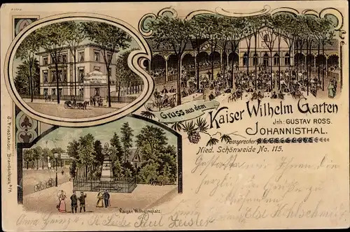 Litho Berlin Treptow Johannisthal, Kaiser Wilhelm Garten