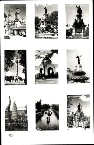 Ak Mexiko, estatua de Colon, Monumentos, Catedral