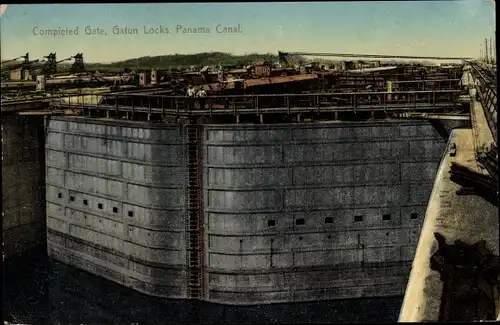 Ak Gatun Panama, Completed gate of the Gatun Locks, Panama Canal