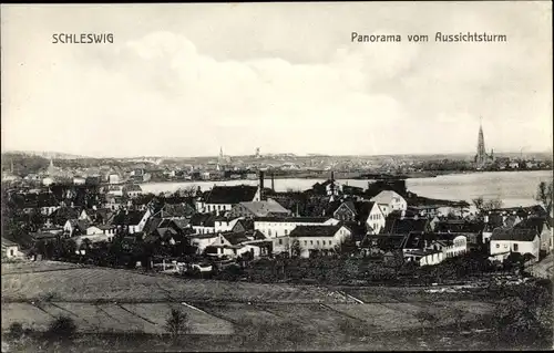 Ak Schleswig an der Schlei, Panorama vom Aussichtsturm