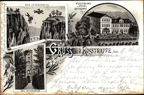 Litho Thale im Harz, Rosstrappe, Hexensprung, Winzenburg, Hotel