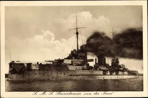 Ak Deutsches Kriegsschiff SMS Panzerkreuzer von der Tann