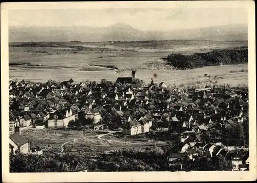 Ak Plochingen in Baden Württemberg, Panorama vom Ort