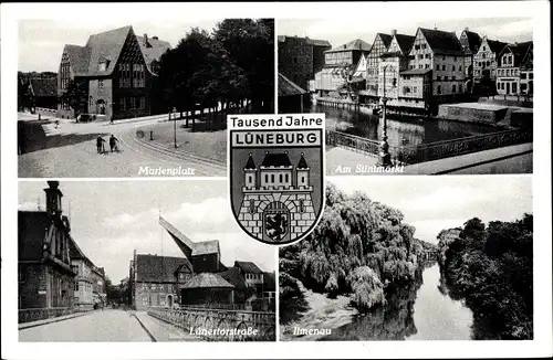 Ak Lüneburg, Marienplatz, Stintmarkt, Lüner Tor Straße, Ilmenau