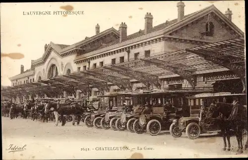 Ak Chatelguyon Puy de Dome, La Gare, Bahnhof