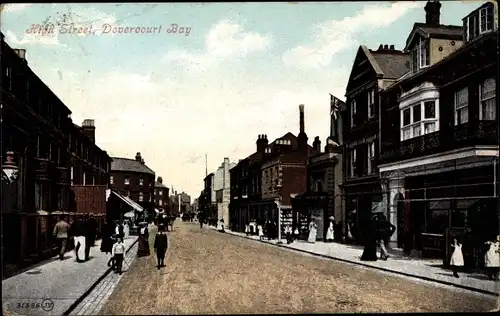 Ak Dovercourt Essex England, High Street, Dovercourt Bay