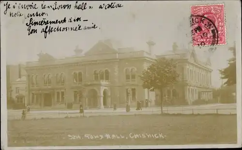 Foto Ak Chiswick London England, Town Hall