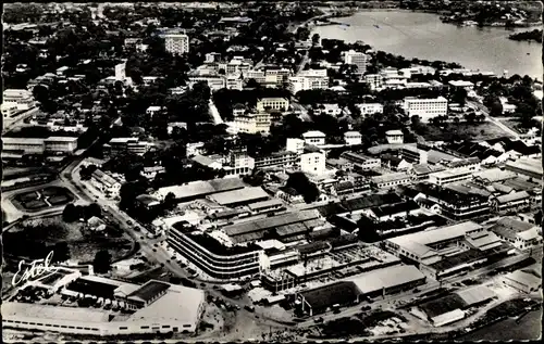 Ak Abidjan Elfenbeinküste, vue aerienne