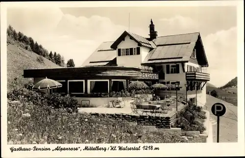 Ak Mittelberg in Vorarlberg, Gasthaus Pension Alpenrose