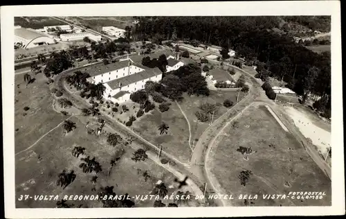 Ak Volta Redonda Brasilien, Vista aérea, Hotel Bela Vista, Fliegeraufnahme