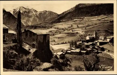 Ak La Massana Andorra, Panorama vom Ort