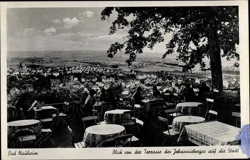 Ak Bad Nauheim, Blick von der Terrasse des Johannisberges auf die Stadt
