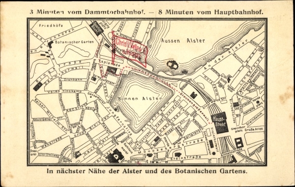 Ak Hamburg Stadtplan Hospiz Zum Christlichen Kellnerheim Nr Oldthing Ansichtskarten Postleitzahl 29