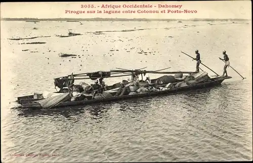 Ak Dahomey Benin, Pirogue sur la lagune entre Cotonou et Porto Novo