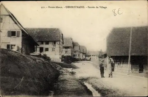 Ak Ueberstraße Elsaß Haut Rhin, Entrée du Village