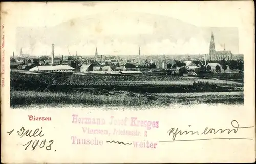 Ak Viersen in Nordrhein Westfalen, Totalansicht vom Ort