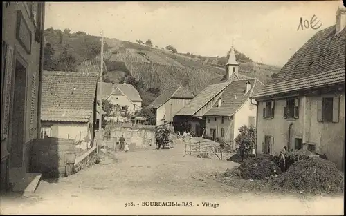 Ak Bourbach le Bas Elsaß Haut Rhin, Village