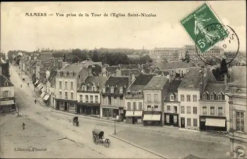 Ak Mamers Sarthe, Vue prise de la Tour de l'Eglise Saint Nicolas