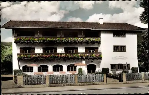 Ak Oberammergau in Oberbayern, Hotel Pension Café Schilcherhof