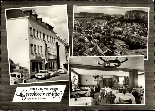Ak Gerolstein in der Eifel Rheinland Pfalz, Hotel Metzgerei Gerolsteiner Hof