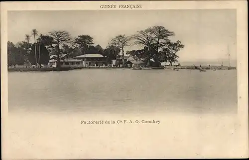 Ak Conakry Guinea, Factorerie de la Cie F. A. O.