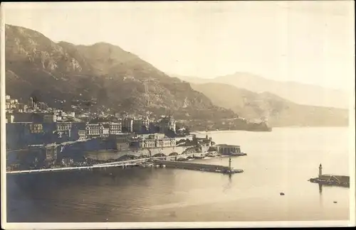 Foto Ak Monte Carlo Monaco, Küstenpanorama, Hafen