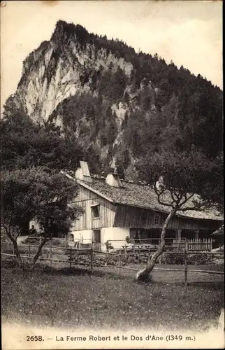 Ak Kanton Neuenburg Neuchatel Schweiz, La Ferme Robert et le Dos d'Ane