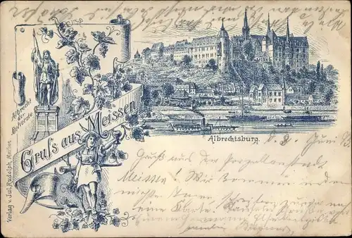 Vorläufer Litho Meißen in Sachsen, Albrechtsburg