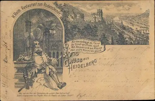 Litho Heidelberg am Neckar, Restaurant zum Rodensteiner