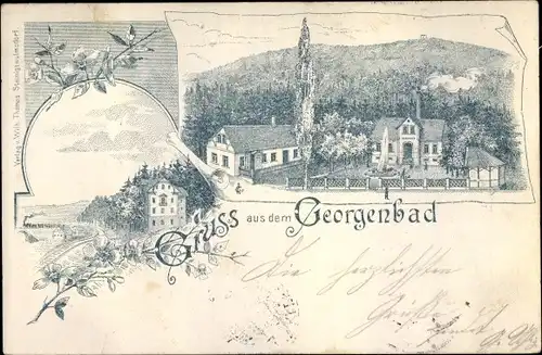 Litho Niederneukirch Neukirch in der Lausitz, Georgenbad