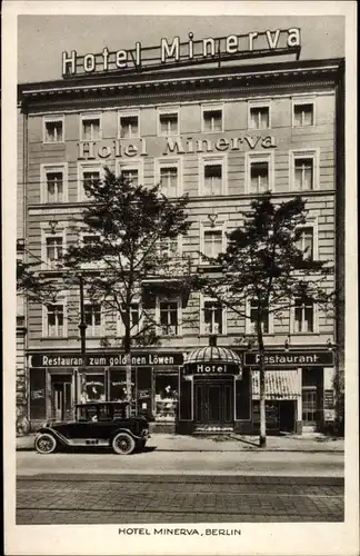 Ak Berlin Kreuzberg, Hotel Minerva, Königgrätzer Straße 107