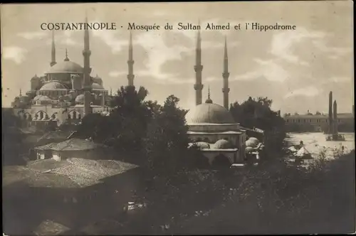 Ak Konstantinopel Istanbul Türkei, Mosquee du Sultan Ahmed, l'Hippodrome