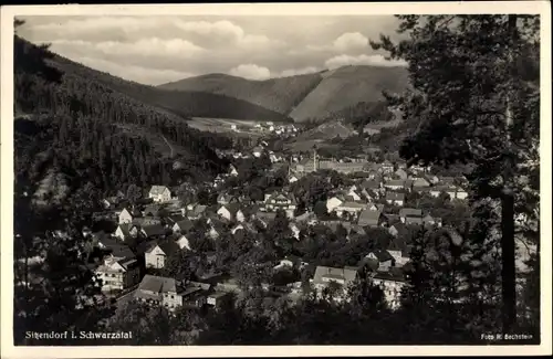 Ak Sitzendorf in Thüringen, Panorama vom Ort