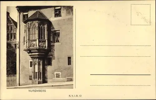 Ak Nürnberg in Mittelfranken Bayern, Erker